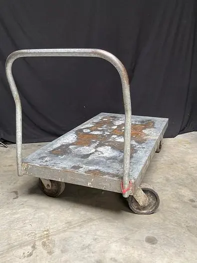 Heavy Duty Flatbed Carts, Galvanized, 30"W x 60"D x 14"H, (handle heights 32" or 38")