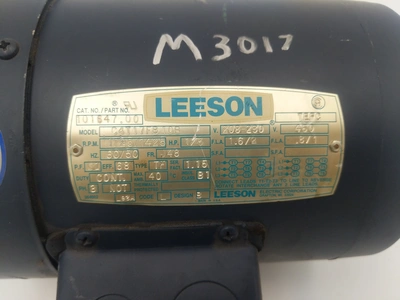 LEESON .33 HP, 1725 RPM, J48 FRAME MOTOR