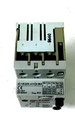 Allen Bradley 140-MN-0250 Manual Motor Starter, 1.6-2.5 Amp Series C