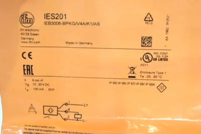 NEW IFM EFECTOR IEB3006-BPKG/V4A/K1/AS SENSOR IES201