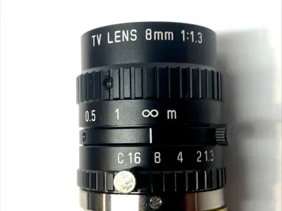 USED ALLIED VISION INDUSTRIAL MACHINE CAMERA W/ TV LENS 8MM 1:1.3