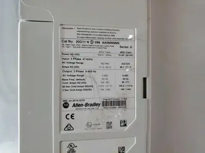 Used Allen-Bradley 20G11ND040AA0NNNNN PowerFlex 755 Drive, 75HP, 480V Variable Speed Drives South Carolina US | Palmetto Automation #1543846