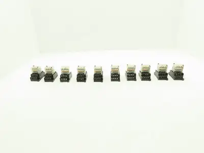 Omron LY4N 24VDC Relay W/Base Lot of 10