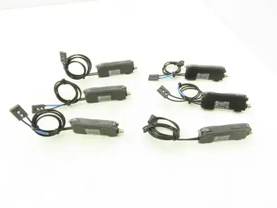 Keyence FS-N11CN Fiber Optic Sensor 24V Various Cable Lengths Included Lot of 6