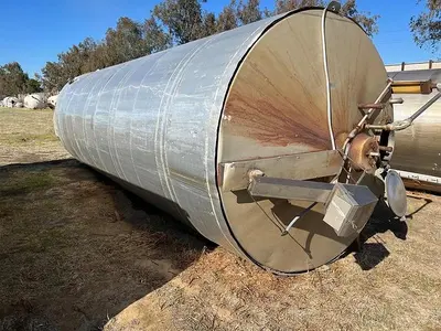 Tank, 8,600 Gallon, Stainless Steel, Storage Tank, 94" x 24' High #S744775