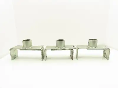 7.25-8.5" Tabletop Bottle Conveyor Leg Stand Mounting Bracket 2" Pipe Lot of 3