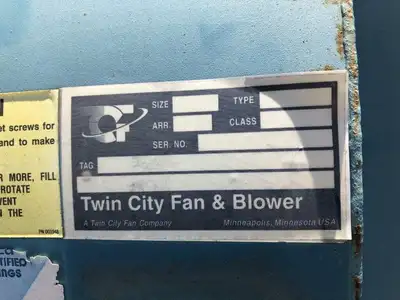 2 HP Twin City Squirrel Cage Centrifugal Fan / Blower