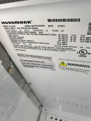 187-0002 Hussmann RFLN Run of 15 Freezer Doors