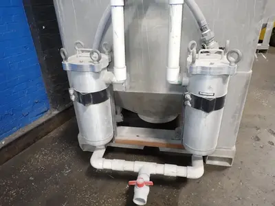 Tote 42" X 46" X 58" Id Aluminum Hopper W/ Filters & Pump