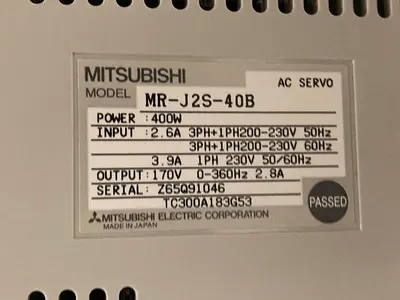 USED MITSUBISHI ELECTRIC MR-J2S-40B