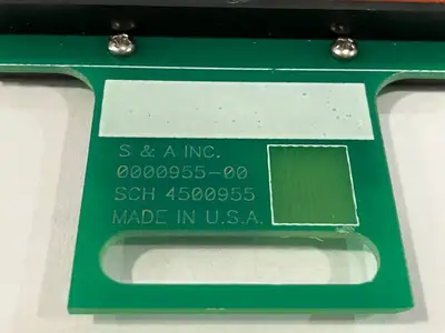 Used Saunders & Associates Loadcard Blank SCH 4500955 Electronics & Components Michigan US | Maverick Industrial Sales #1487509