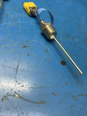 (4) New Thermocouple Pyrocom Type K 6”L,1/8” SS Gro Male Plugs P/N 1-K-27-6-GM