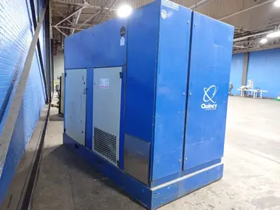 Used 2007 QUINCY COMPRESSOR QGV200 Rotary Screw & Sliding Vane Air Compressors Ohio US | HGR 24 #861420