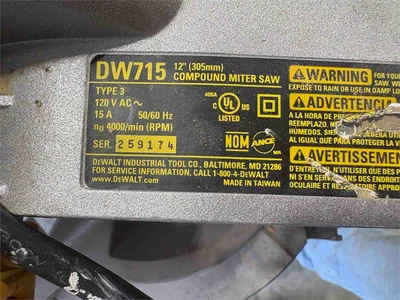 Used DEWALT DW715 Miter Saws Texas US | MachineryMax #1244500
