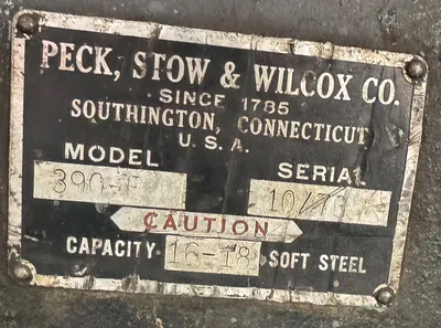 ROPER WHITNEY 390E Plate Bending Rolls including Pinch | THREE RIVERS MACHINERY (2)