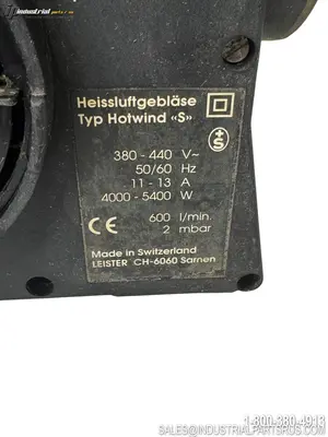 Used LEISTER TYP HOTWIND S Heaters Kentucky US | Industrial Parts R Us Inc. #1406988