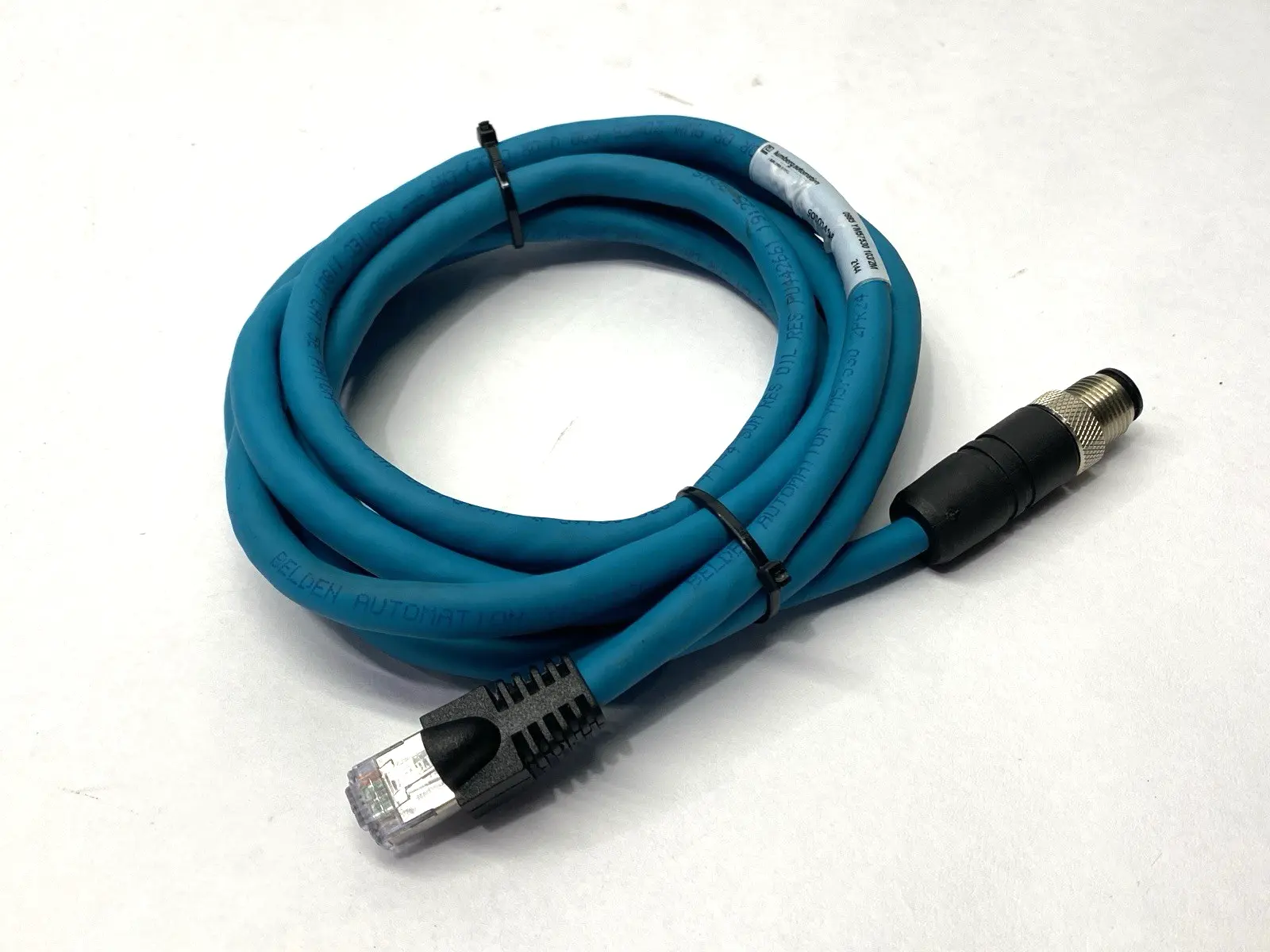 USED LUMBERG AUTOMATION ETHERNET CORDSET M12M TO RJ45M 900004148