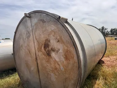 Tank, 4,250 Gallon, Stainless Steel, 8' Dia x 12' H, Valley Foundry, UL Rated, #5991329