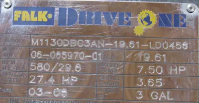 NEW FALK M1130DBC3AN-19.61-LD0456 GEAR DRIVE 19.61:1 M1130DBC3AN1961LD0456