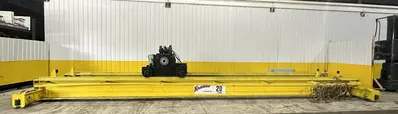 20 TON X 38' KRANCO OVERHEAD DOUBLE GIRDER BRIDGE CRANE: STOCK #21900