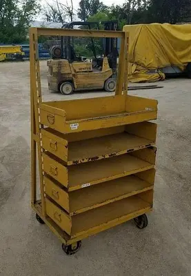 Rolling Storage Carts w/4-5x Adjustable Shelves/Unit 33" W x 16" Dp x 65" Tall