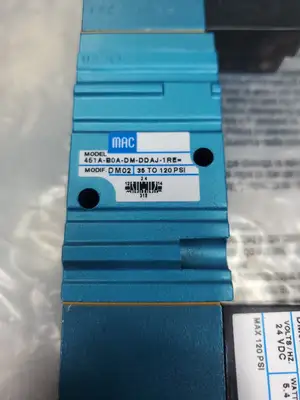 MAC 451A-B0A-DM-DDAJ-1RE= Solenoid Valve w/2 DM3A-DDAJ-1RE= Module. 6A-12