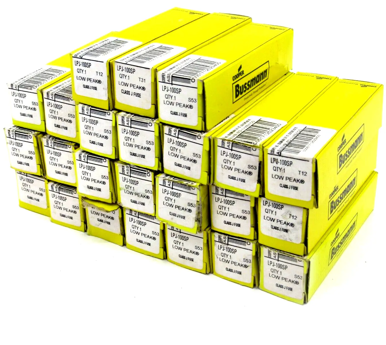 NEW LOT OF 24 BUSSMANN LPJ-100SP FUSES LPJ100SP