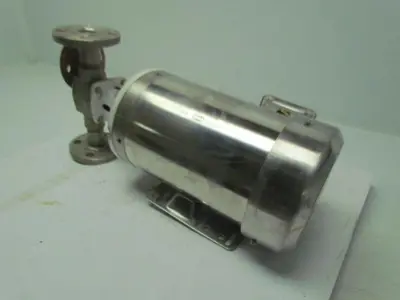 Jabsco 30520-2001 self priming pump 316 SS Leeson C145T17WK35A 1.5/1HP 3PH Motor