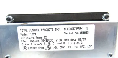 NEW TOTAL CONTROL PRODUCTS 1024