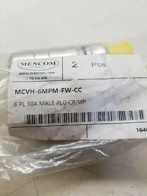 New | in-Stock MENCOM MCV M23 FIELD WIREABLE 12 POLE MALE STR CRIMP 8A 6 Connector Accessories | ND Industrial Surplus #1222859