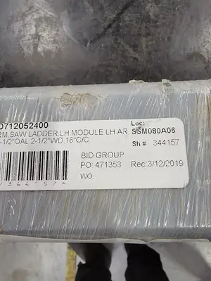 LH Module Arm D712052400, Saw Ladder, 20-1/2" OAL, 2-1/2" WD, 16" C/C
