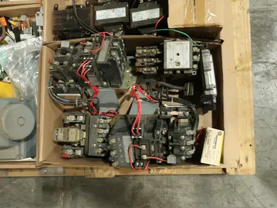 5 PALLETS OF ASSORTED ELECTRICAL AND COMPONENTS