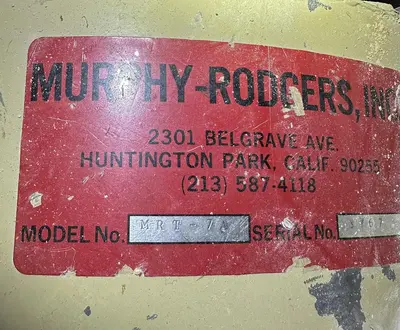 USED MURPHY RODGERS MRT-7A