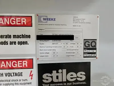 Used 2016 WEEKE OPTIMAT NBP084/VANTECH510 CNC Routers Arizona US | KD Machinery #1368746