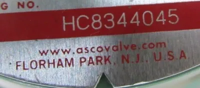 NEW ASCO HC8344045 SOLENOID VALVE 1/4"