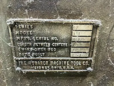 Used 1957 MONARCH MACHINE TOOL CO. 131 Engine Lathes Ohio US | HGR 24 #1425323