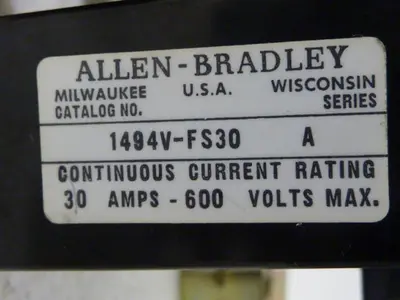 USED ALLEN BRADLEY 1494V-DS30 SER A