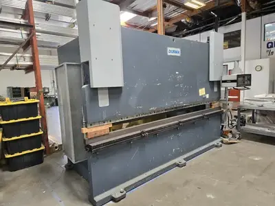 220 Ton, Durma, CNC hydraulic press brake, 12' overall, Delem 65 Control, 1999