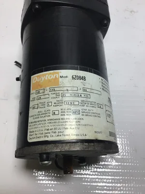 Dayton 6Z084B AC Gearmotor 12.9:1 Ratio 1 PH