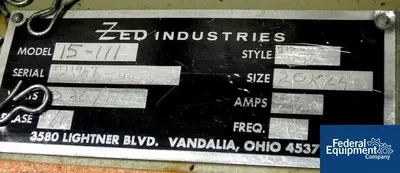 USED Zed Industries ZED INDUSTRIES INLINE SEALER, MODEL 15-111