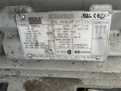 Used SIEMENS _UNKNOWN_ A.C. Motors California US | MachineryMax #1295202