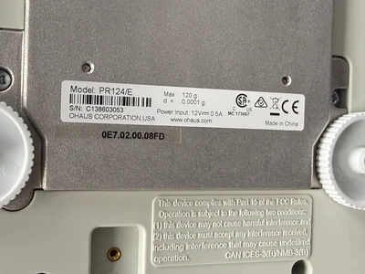Used Ohaus PR124/E Balances Missouri US | BioLabTek #1307656