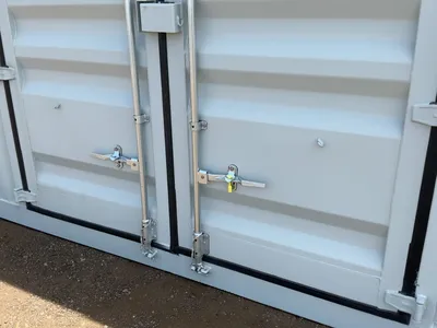 2026 40’L x 8’W x 9’ 6”T High Cube Shipping/Ground Container, swing doors on one end and four sets o...
