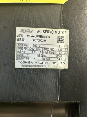 Used TOSHIBA MFA400MBWNFD Industrial Controls Ohio US | Surplus Asset Holdings #1513000