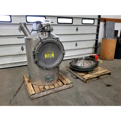 Used 28" dia. Stainless Steel Storage Bin with Bin Activator Live Bottom