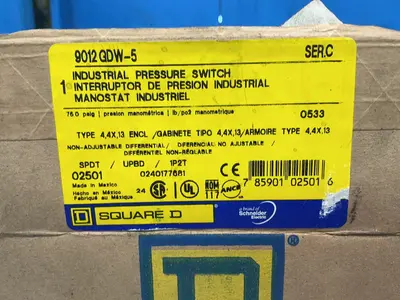 Used SQUARE D GDW5 Pressure Switches Ohio US | HGR 24 #1358804