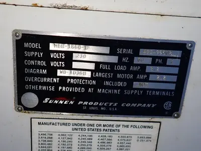 USED SUNNEN PRODUCTS COMPANY MBB1660D