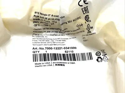 New | in-Stock Murr Elektronik 7000-12221-0341000 Cable & Wire Michigan US | Maverick Industrial Sales #1507287