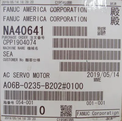NEW FANUC A06B-0235-B202#0100 SERVO MOTOR A06B0235B2020100