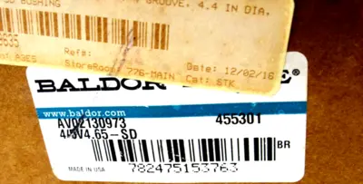 NEW BALDOR 455301 SHEAVE 4-5V4.65-SD